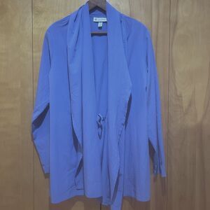 Coolibar Tie Front Blue‎ Cardigan UPF 50 Sun Protection-Size Large